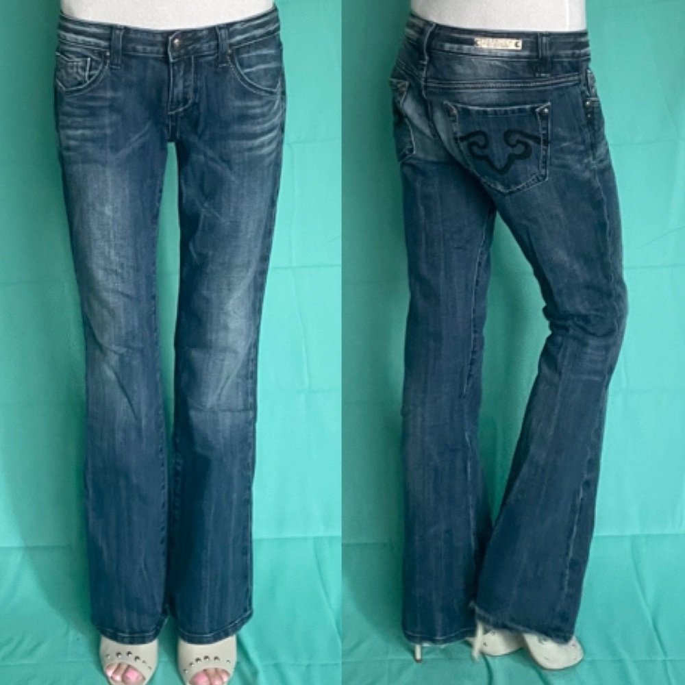Re-Rock For Express Size 4 Regular Boot Cut Jeans - image 7